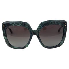 LINDA FARROW marled green LUXE BUTTERFLY Sunglasses LFL 556/8