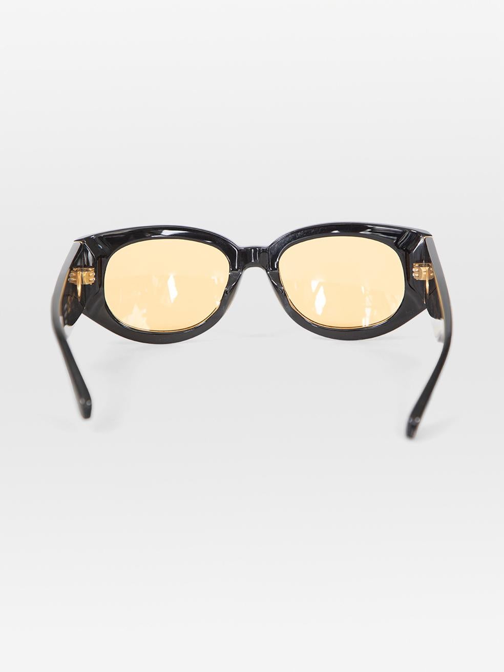 Beige Linda Farrow Orange Tinted Debbie Sunglasses