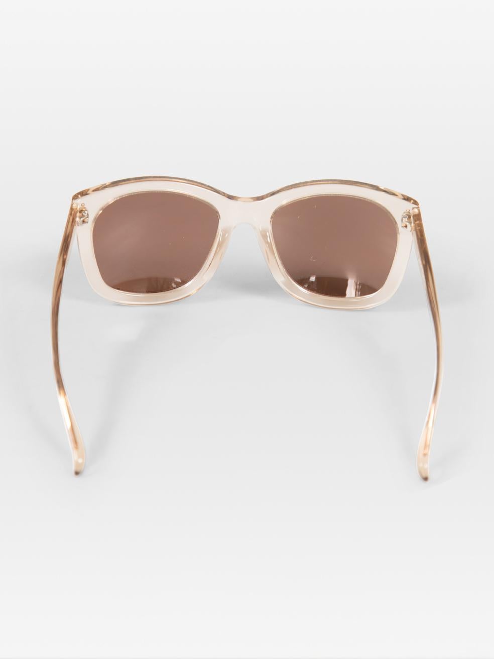 Linda Farrow Rose Gold D-Frame Mirrored Sunglasses In Good Condition For Sale In London, GB