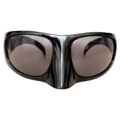 Occhiali da sole a mascherina Linda Farrow x Bernhard Willhelm - anni '10