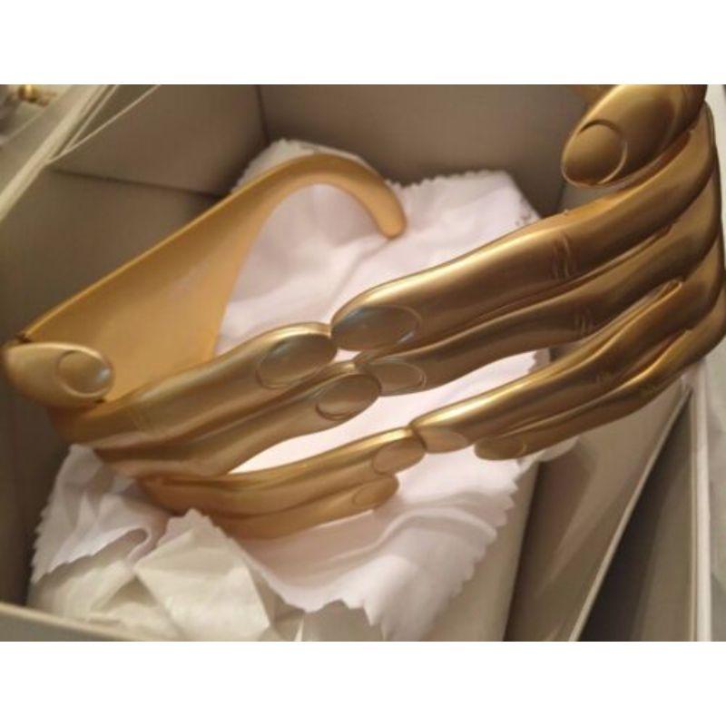 Linda Farrow x Jeremy Scott Rare Hands Frame Brand New Color Metallic Gold For Sale 1