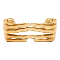 Linda Farrow x Jeremy Scott Rare Hands Frame Brand New Color Metallic Gold