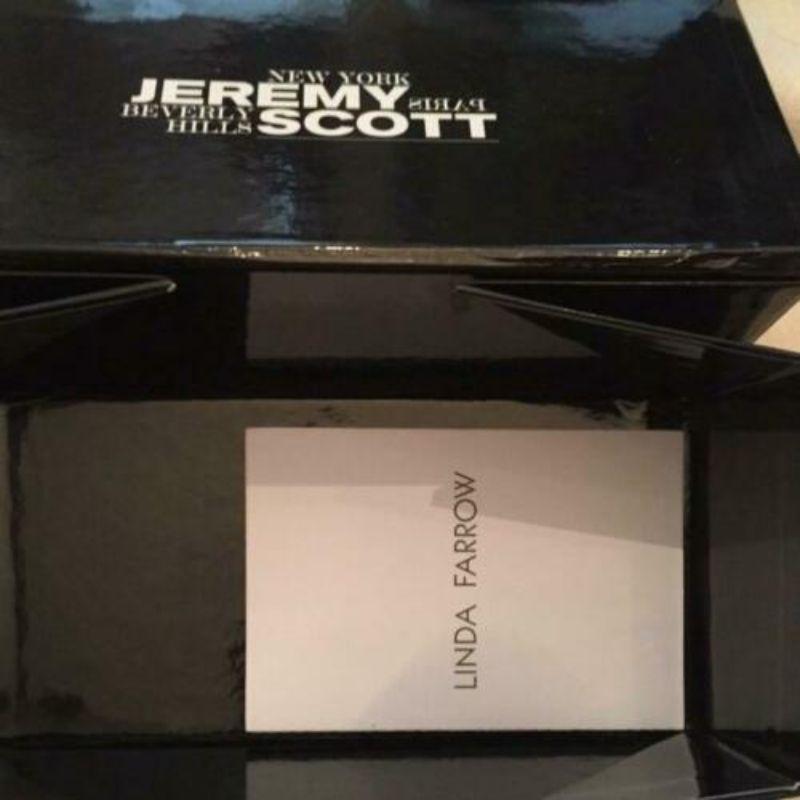 Linda Farrow x Jeremy Scott Signaure Logo Gold Metal Sunglasses Rare 1