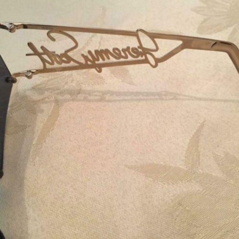Linda Farrow x Jeremy Scott Signaure Logo Gold Metal Sunglasses Rare 2
