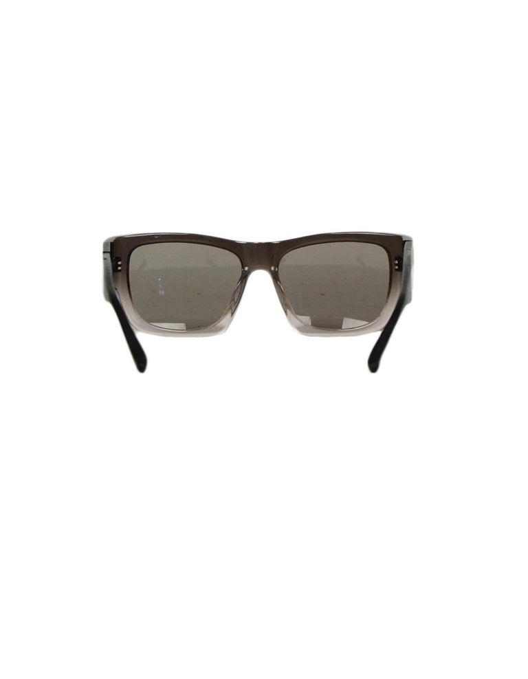 Linda Farrow x The Row Men's Black/Grey Ombre Square Tinted Sunglasses