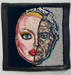 „Beneath The Surface“ Textilfaser-Kunst, Deko-Kleidung, figurativ