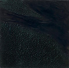 La Brea - Contemporary Encaustic Painting Textured (Black)