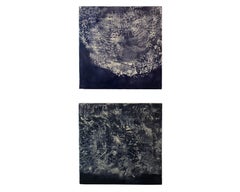 Stratum Diptych - Contemporary Encaustic Painting (Blake + Grey)