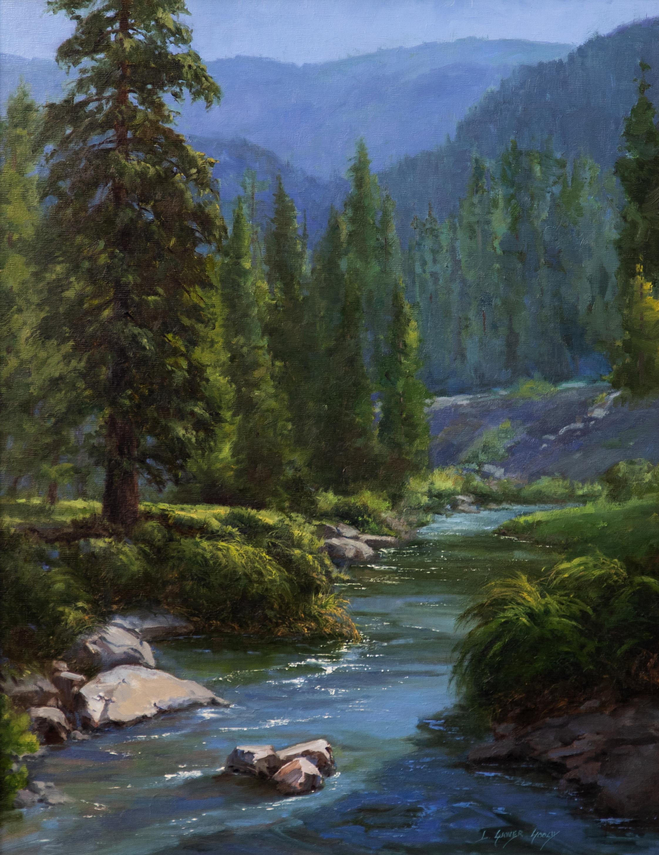Flussjuwelen (Realismus), Painting, von Linda Glover Gooch