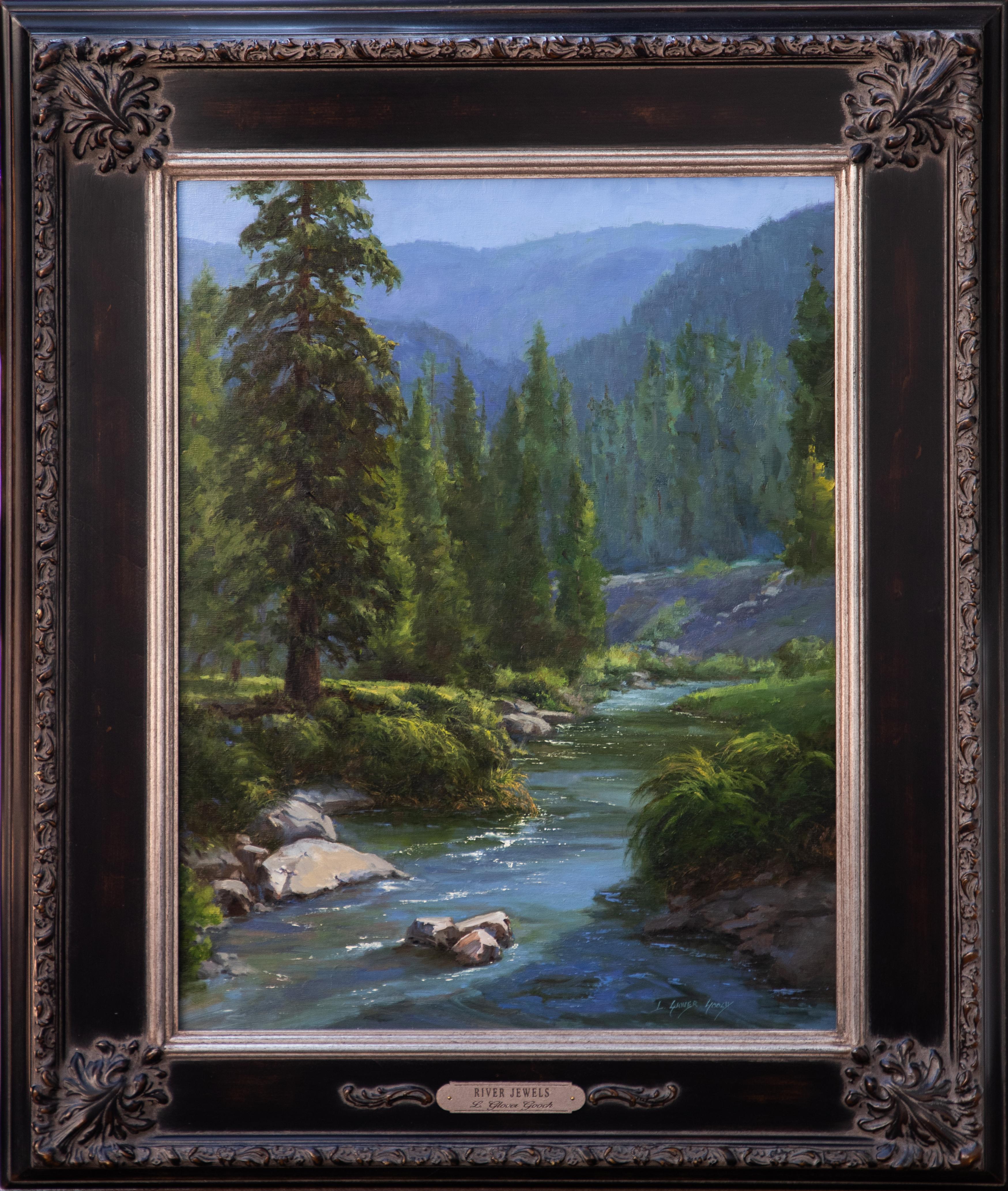 Flussjuwelen – Painting von Linda Glover Gooch
