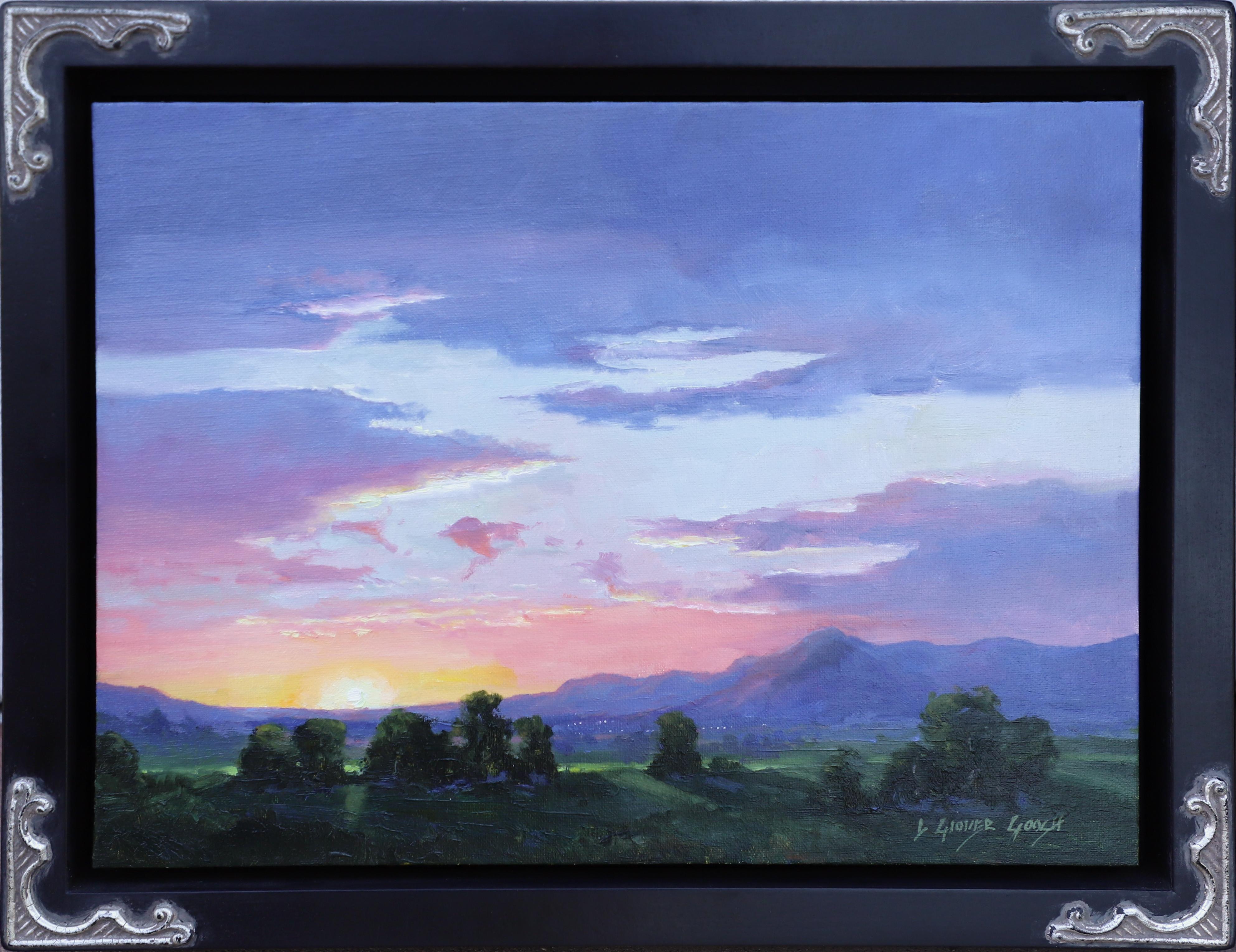 Linda Glover Gooch Landscape Painting – Sonnenuntergang