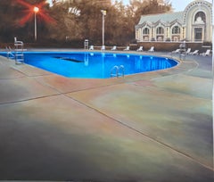 "Hamilton Fish Kiddie Pool" Large Scale Contemporary Oil Painting