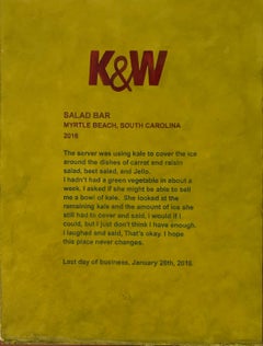 "Salad Bar, Myrtle Beach" hyper-realist Contemporary Oil Painting, jello, ice