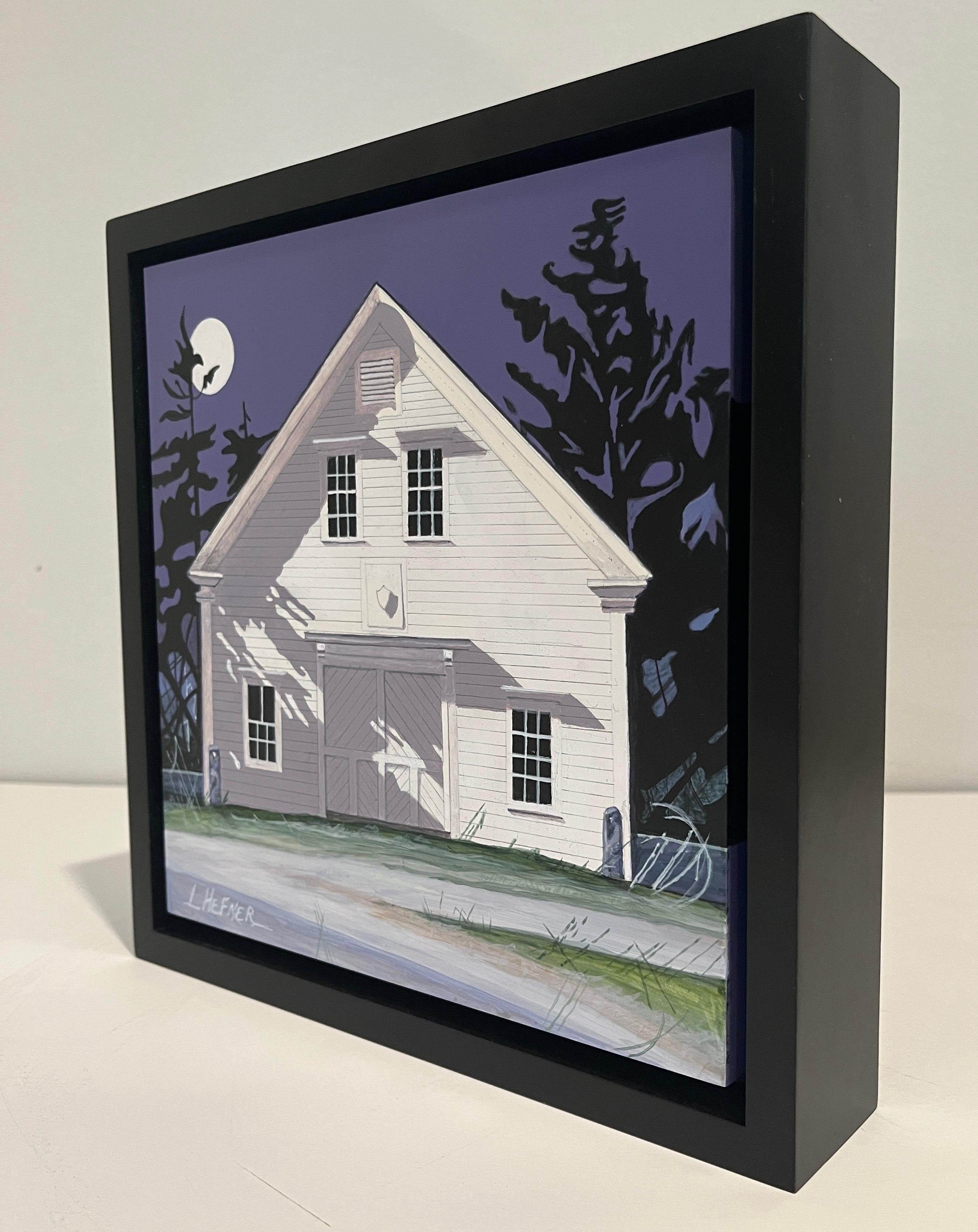 Fienile al chiaro di luna - Painting di Linda Hefner