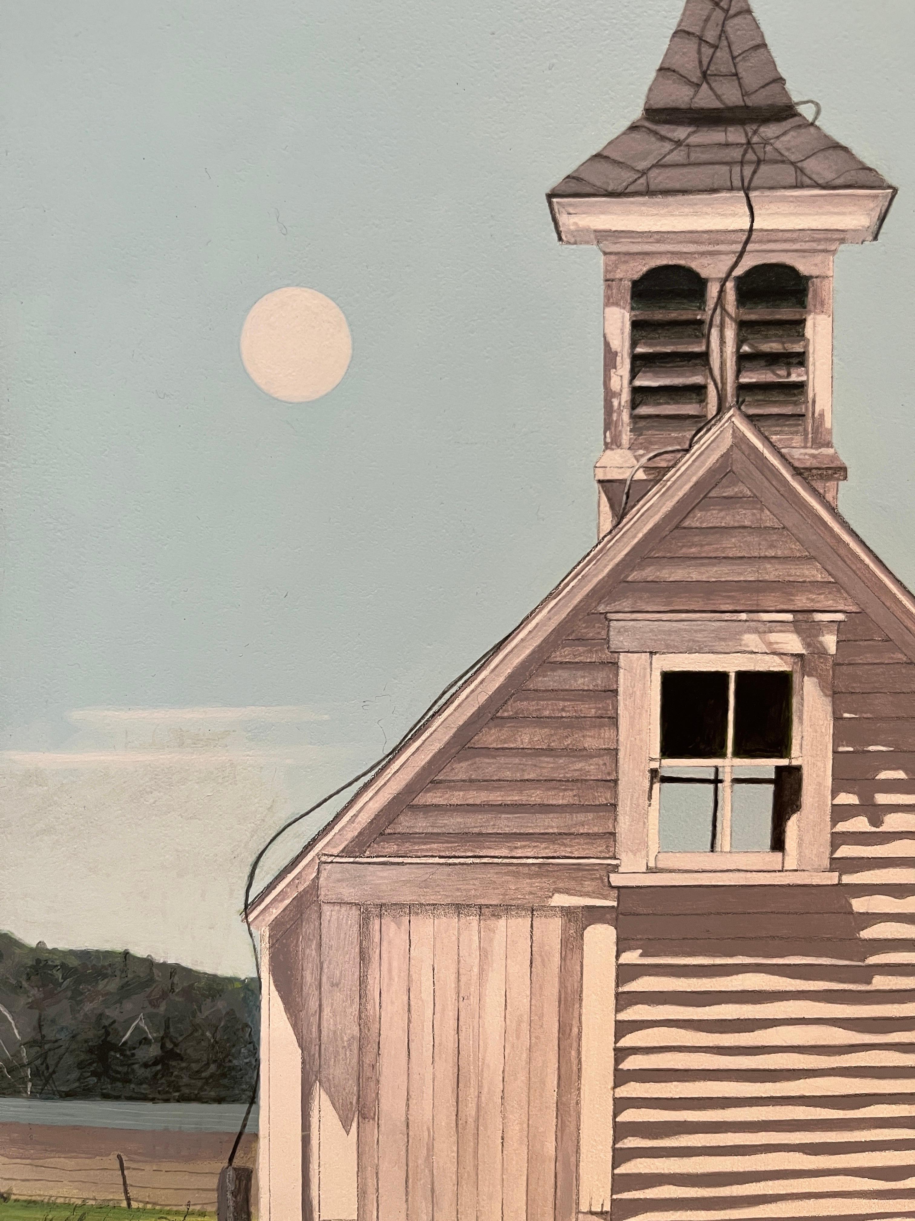 Linda Hefner is known for her vibrant acrylic paintings of historical New England barns and architecture. Hefner’s love of endangered Americana is rooted in the past, including her own: she spent formative years of her childhood among enduring
