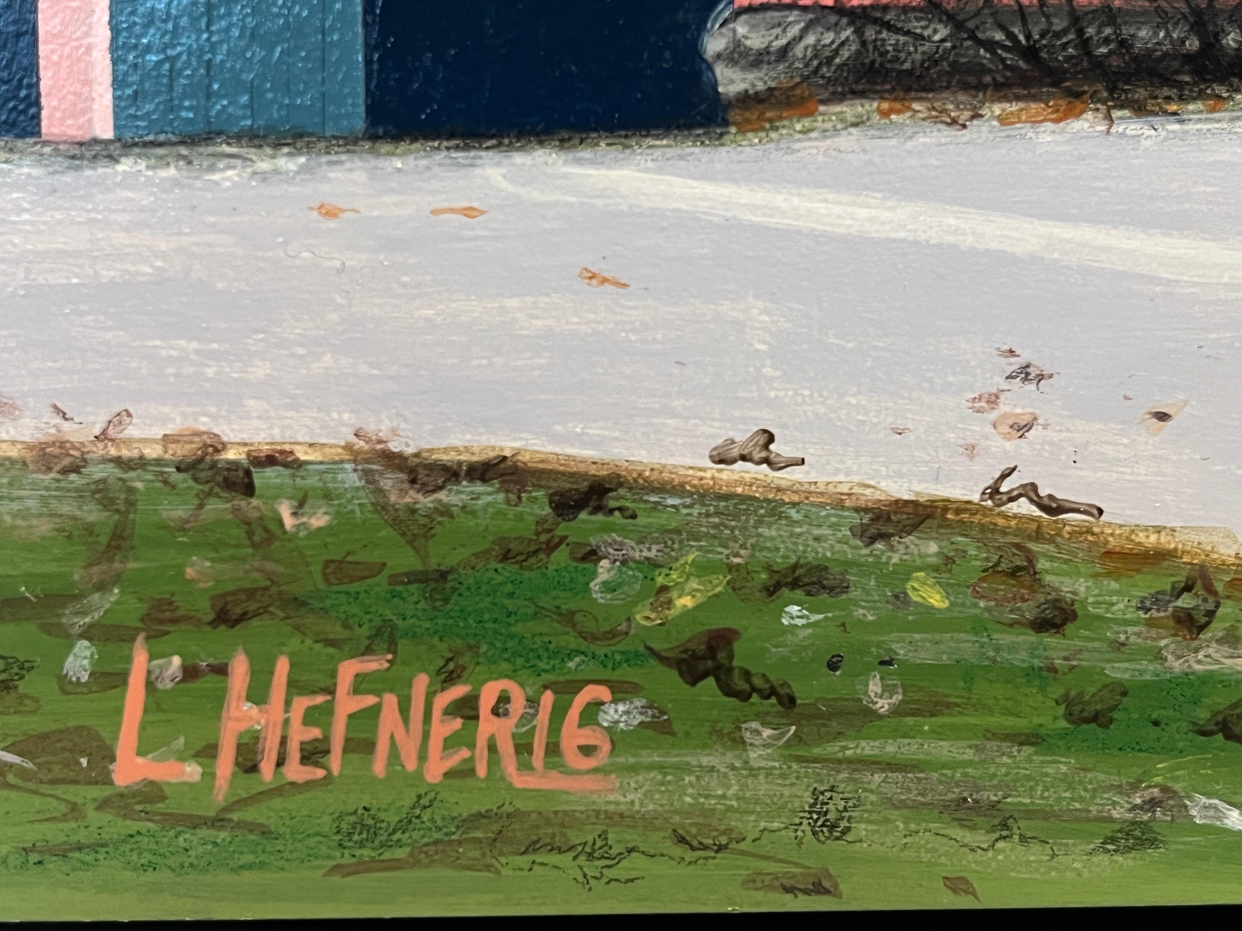 Linda Hefner ist bekannt für ihre lebendigen Acrylbilder von historischen Scheunen und Architekturen in Neuengland. Hefners Liebe zu gefährdeten amerikanischen Kulturgütern ist in der Vergangenheit verwurzelt, auch in ihrer eigenen: Sie verbrachte