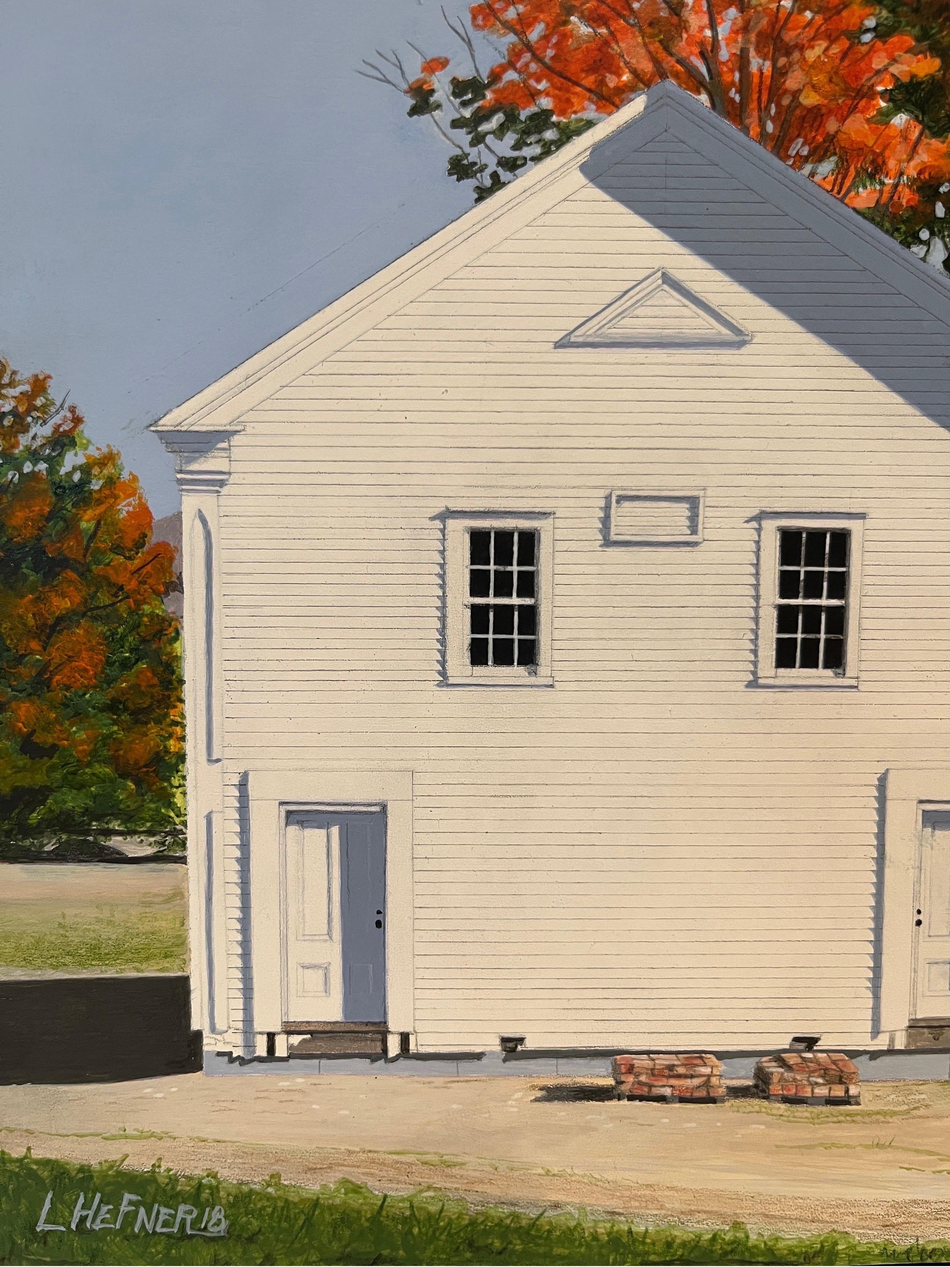 Linda Hefner est connue pour ses peintures acryliques vibrantes de granges et d'architectures historiques de la Nouvelle-Angleterre. L'amour de Mme Hefner pour l'Amérique en péril est enraciné dans le passé, y compris le sien : elle a passé les