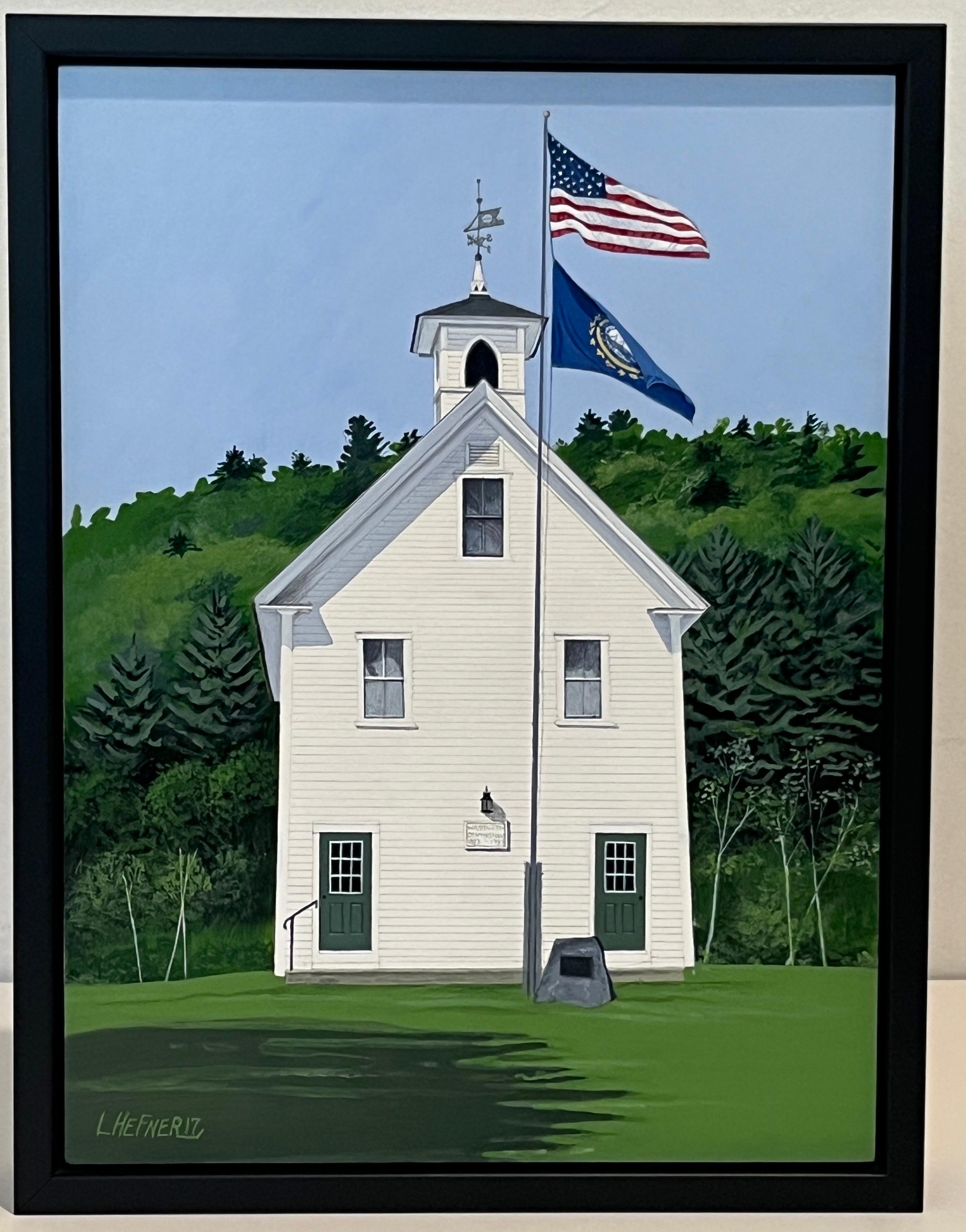 Washington, NH Schoolhouse - Painting de Linda Hefner