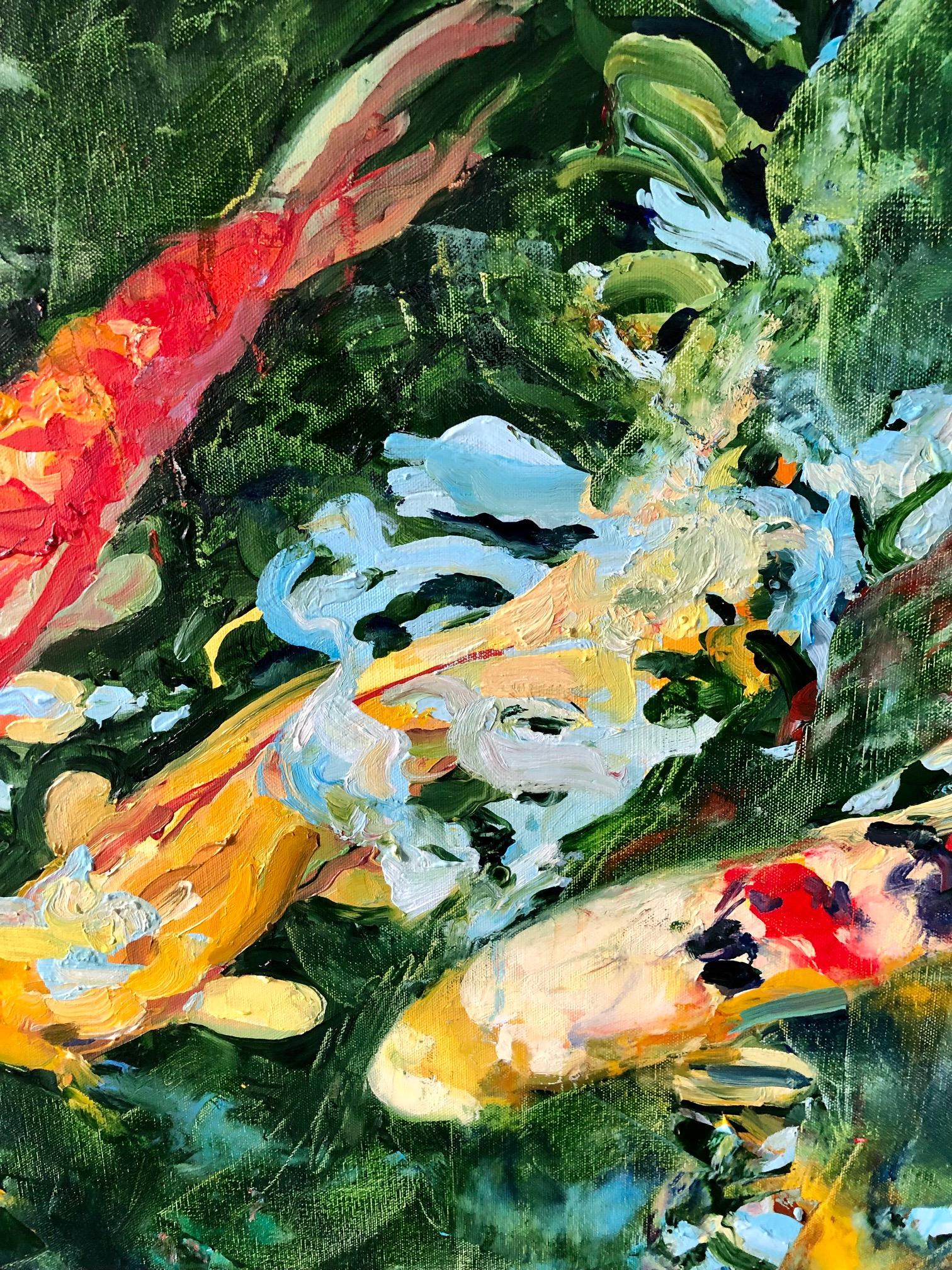paintings of koi fish