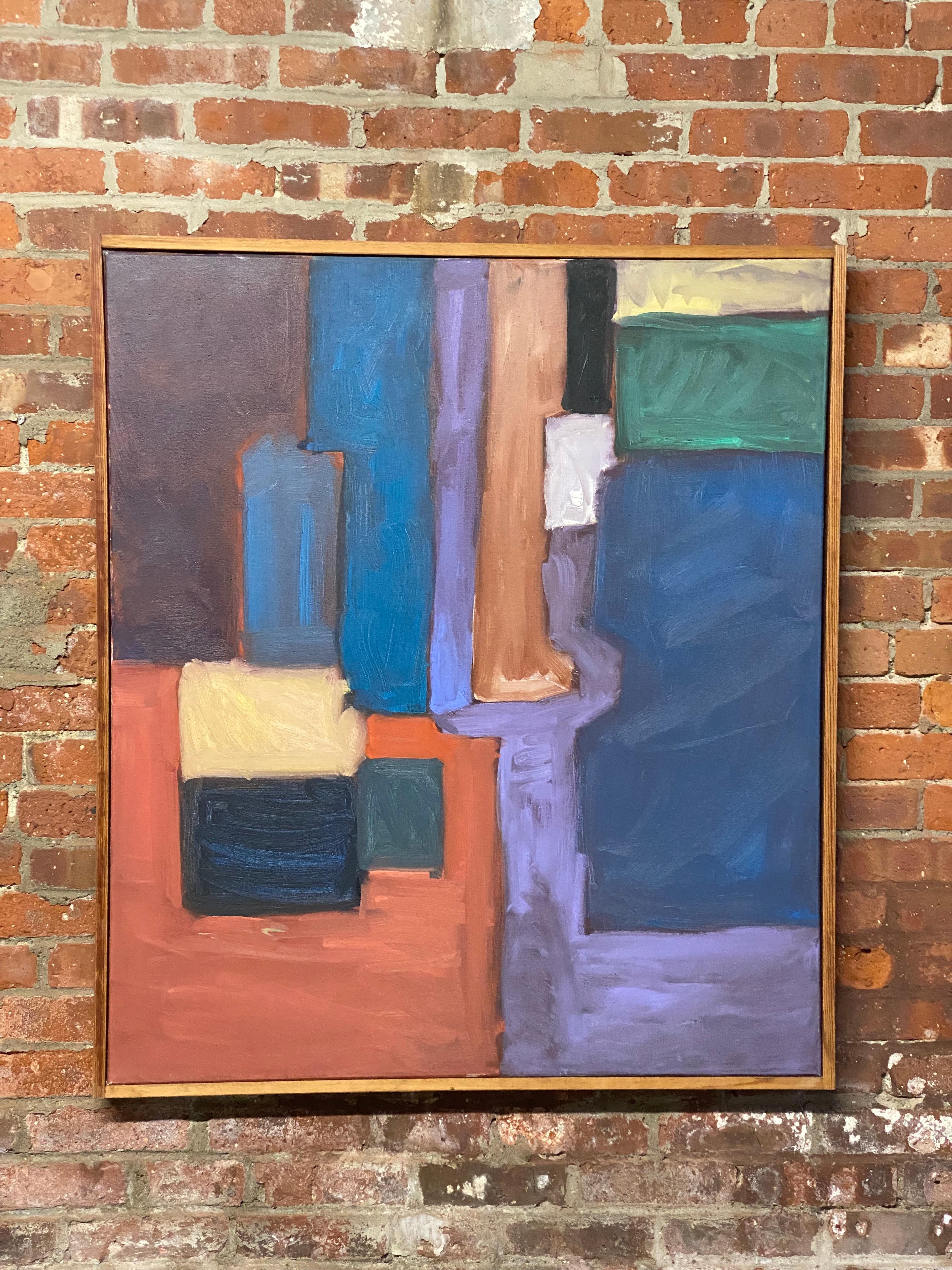 Linda Hopkins Pintura abstracta de los años 70 a la manera de Hans Hofmann en venta 6