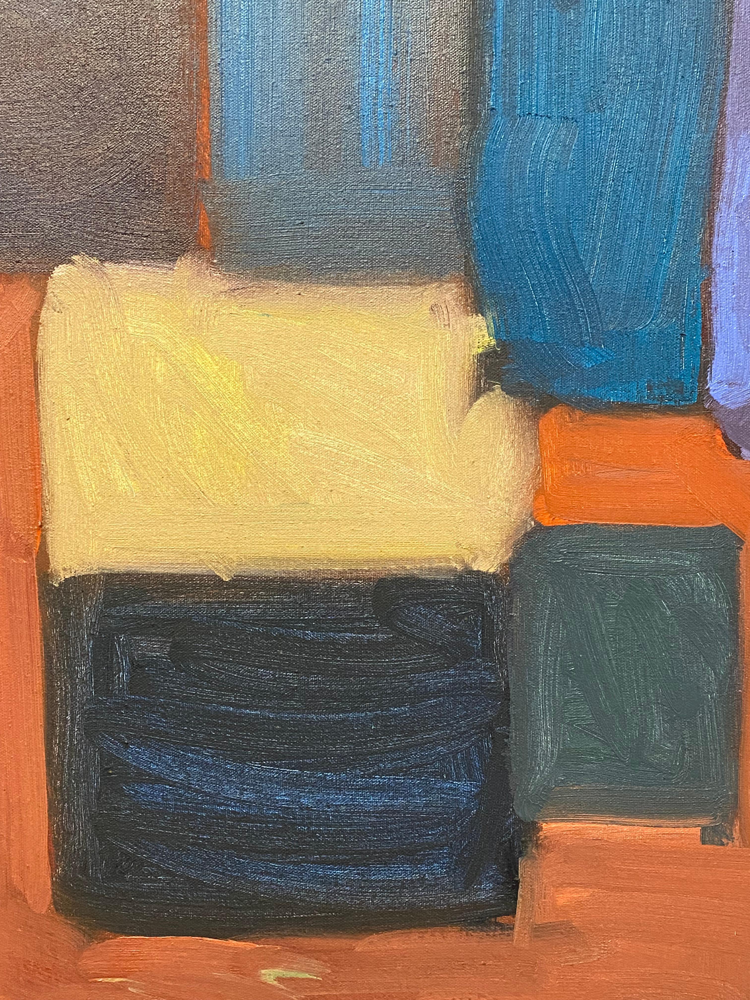 Linda Hopkins Pintura abstracta de los años 70 a la manera de Hans Hofmann en venta 1