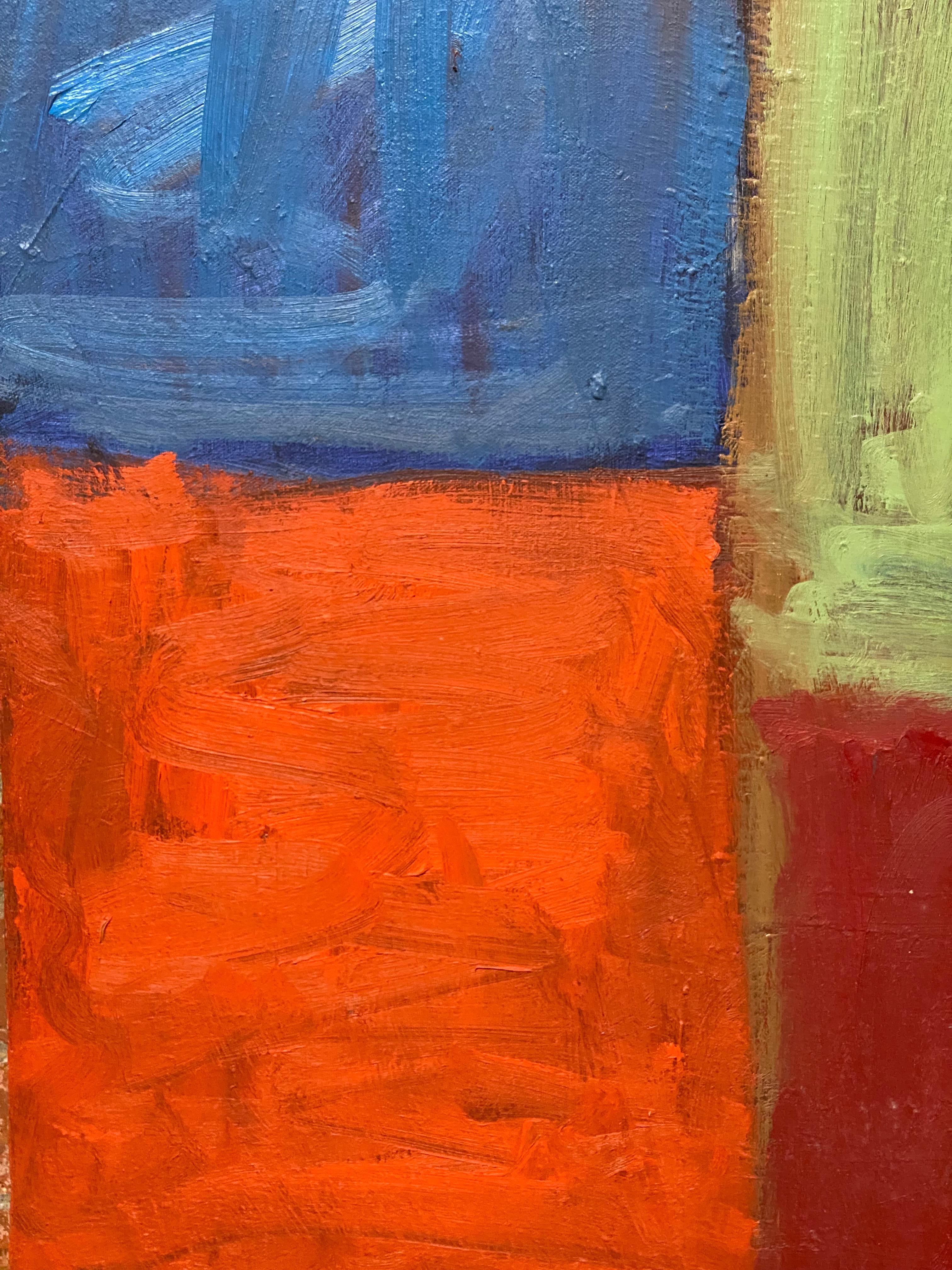 Fin du 20e siècle Peinture abstraite de Linda Hopkins - Grand champ en couleur des années 1970 en vente