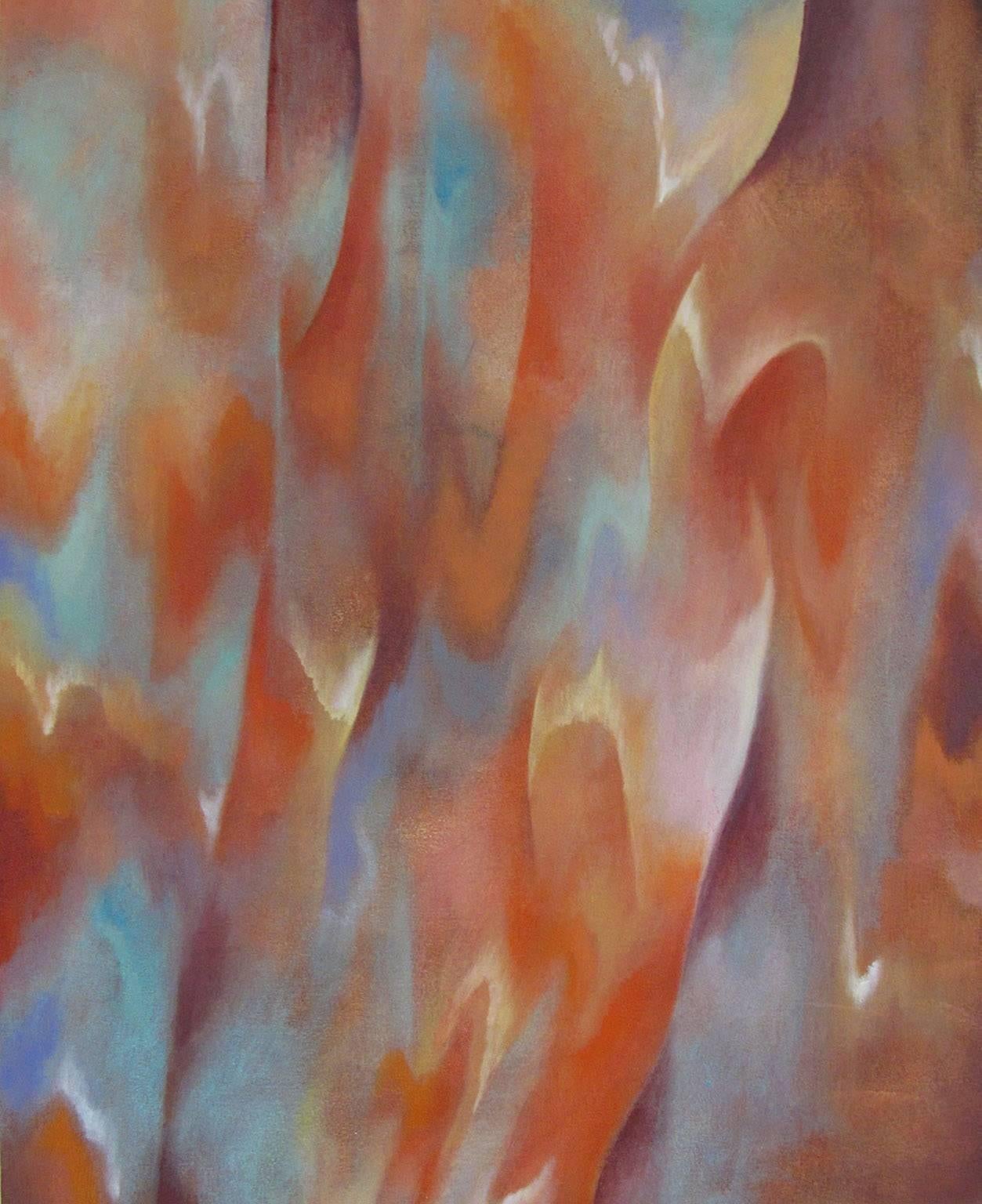 Linda Jacobson Abstract Painting - PRISMATIC SERIES #2 ROSE/BURGUNDY contemporary abstract