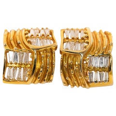 Linda Joslin - Boucles d'oreilles avec diamants de 3::20 carats en or 18 carats