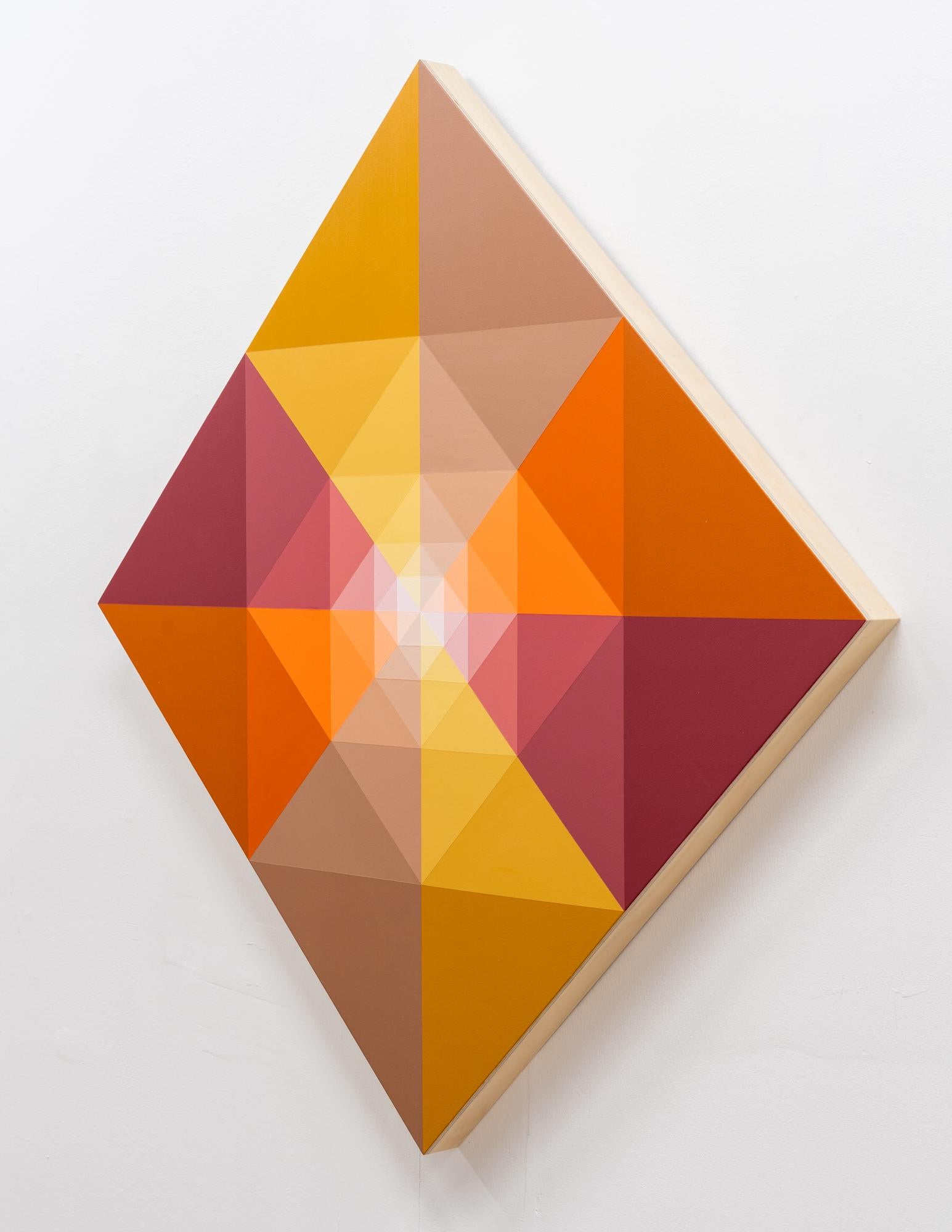 SUNDOG 15 - Diamond Geometric Abstract Painting Inspired by Sundogs & Nature For Sale 1
