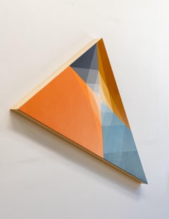SUNDOG 21 - Triangular Geometric Abstract Painting Inspired by Sundogs & Nature