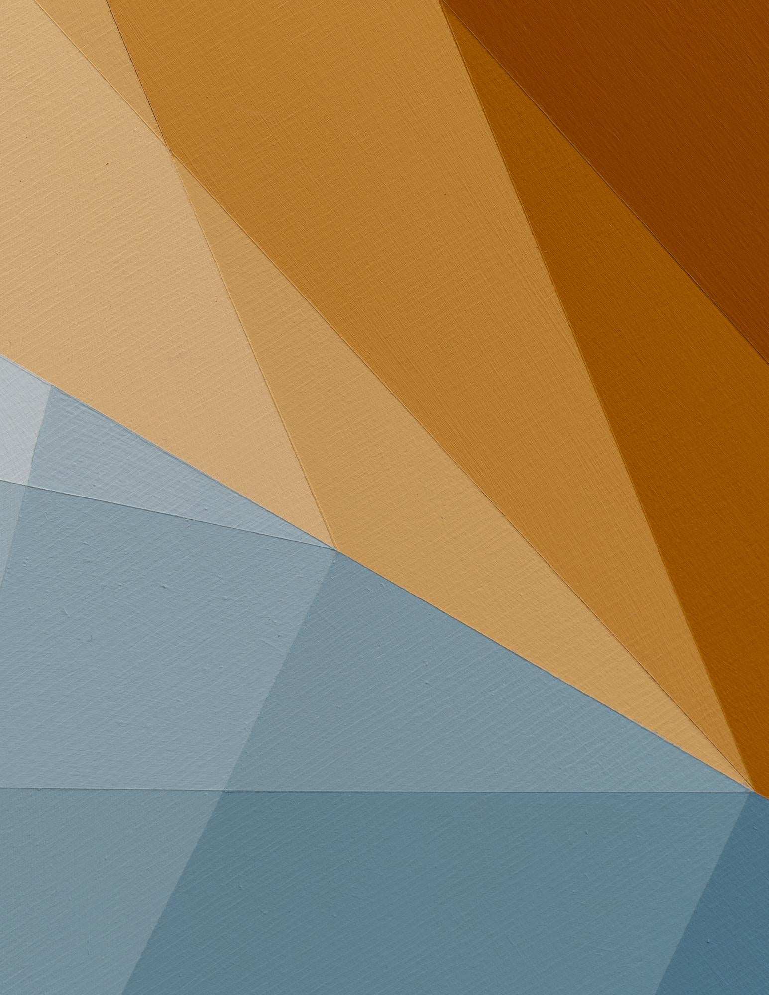 SUNDOG 21 - Triangular Geometric Abstract Painting Inspired by Sundogs & Nature For Sale 4