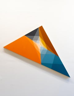 SUNDOG 21 - Triangular Geometric Abstract Painting Inspired by Sundogs & Nature