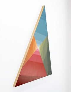 SUNDOG 22 - Triangular Geometric Abstract Painting Inspired by Sundogs & Nature