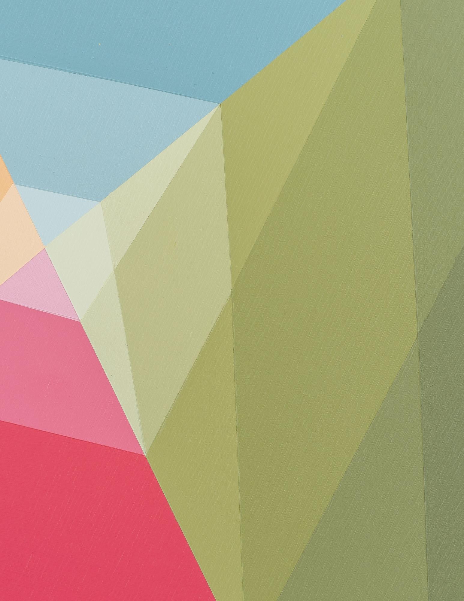 SUNDOG 22 - Triangular Geometric Abstract Painting Inspired by Sundogs & Nature For Sale 3