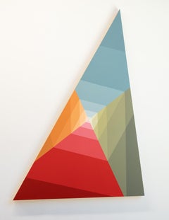 SUNDOG 22 – Dreieckiges, geometrisches, abstraktes Gemälde, inspiriert von Sundogs & Nature