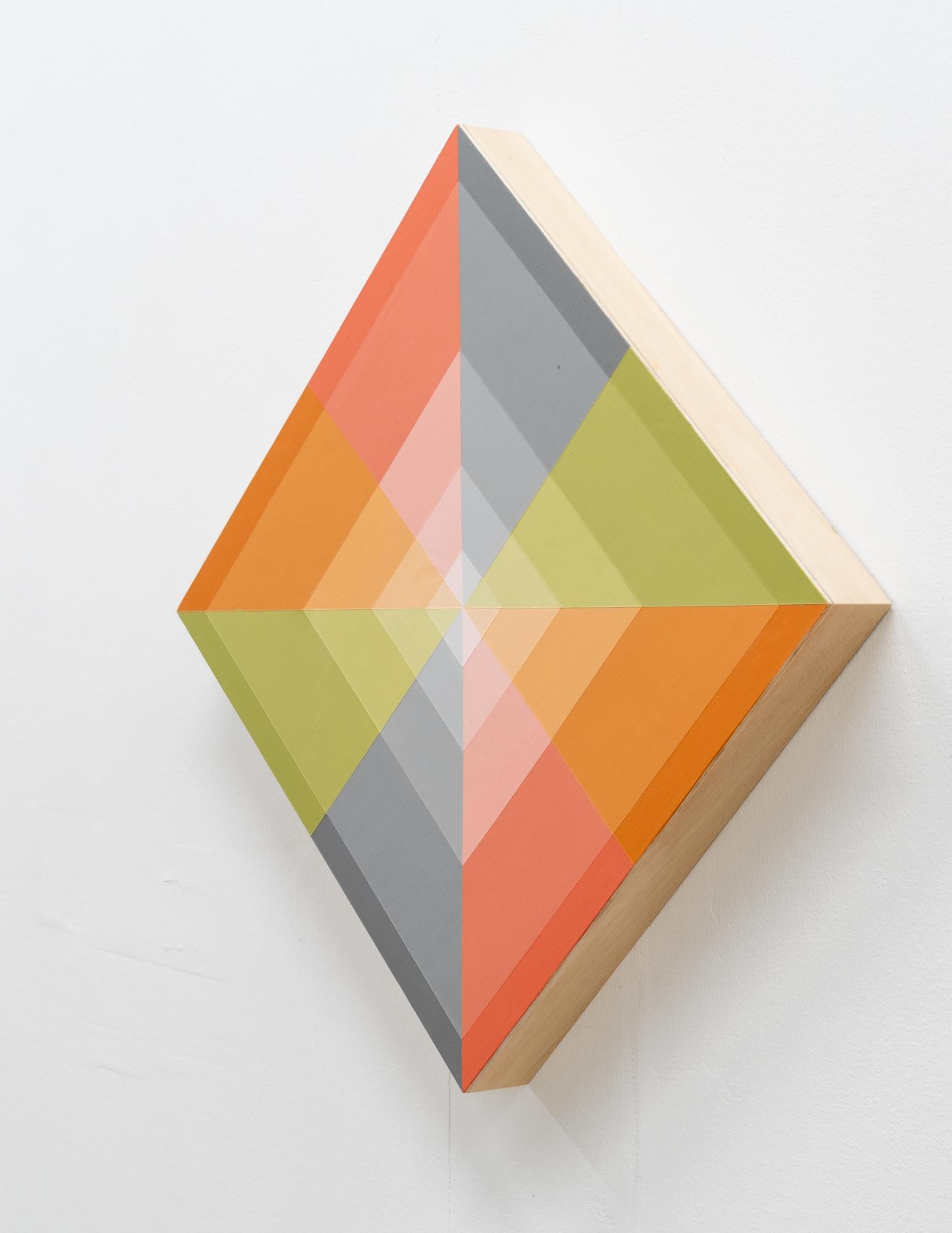 SUNDOG 25 - Diamond Geometric Abstract Painting Inspired by Sundogs & Nature For Sale 1