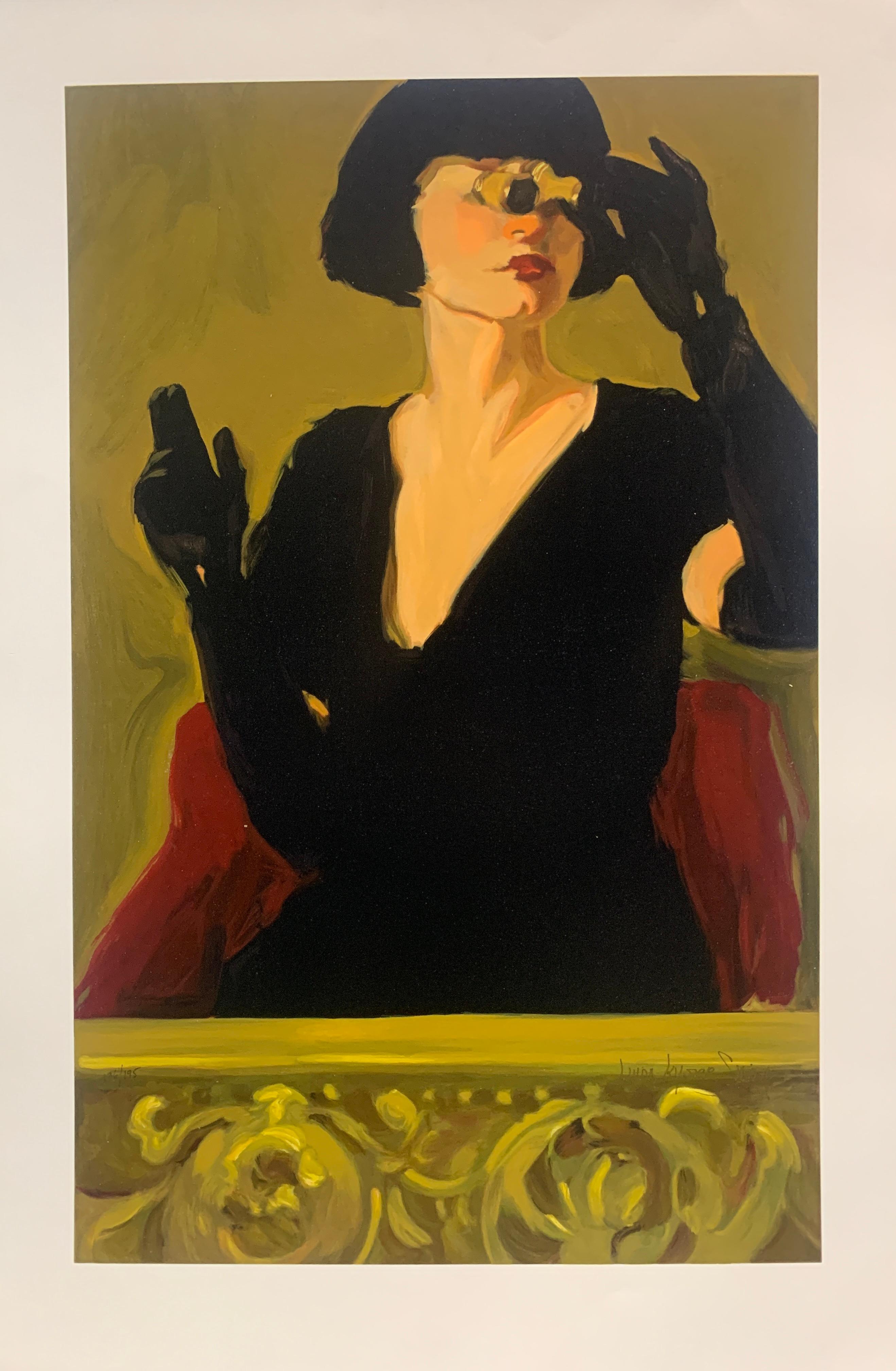 Linda Kyser-Smith Figurative Print – Bühne links