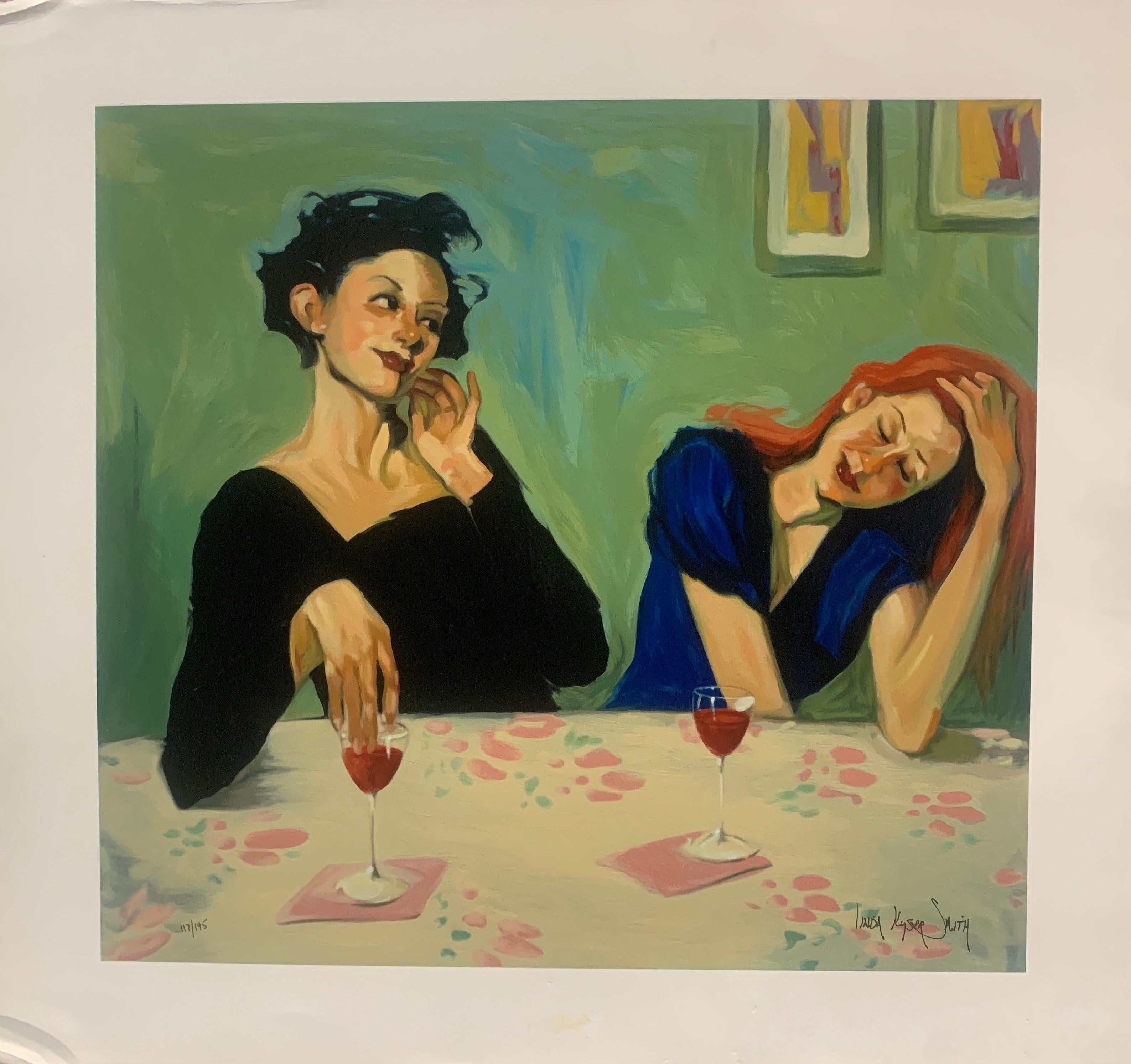 Linda Kyser-Smith Figurative Print - Too Much Fun