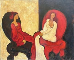 Le songe, Linda Le Kinff, French Figurative Oil on Canvas, 1977