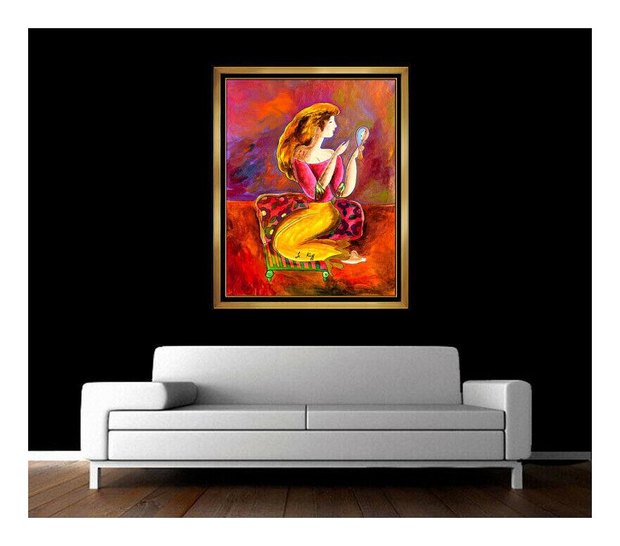 Linda Le Kinff Authentic and Large Original Oil Painting on Canvas, Professionally Custom Framed and listed with the Submit Best Offer option
Accepting Offers Now: The item up for sale is an Original Oil PAINTING on Canvas by Le Kinff of an alluring