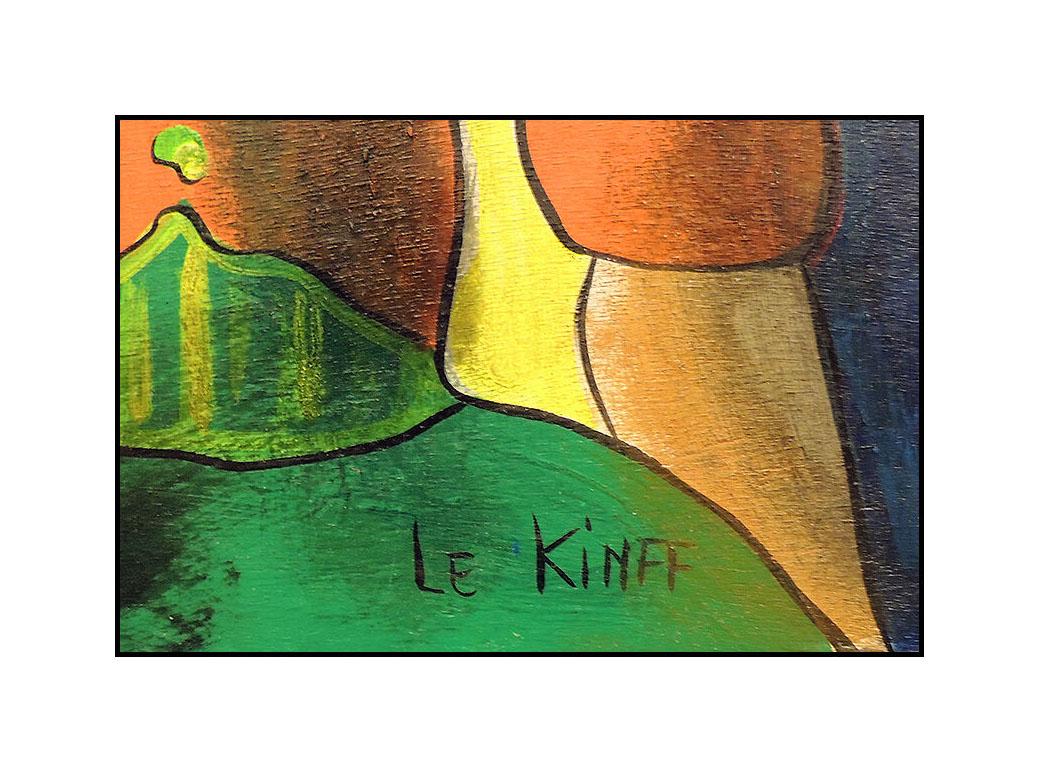 Linda Le Kinff Oil Painting on Board Signed Authentic Original Cubism Artwork For Sale 2