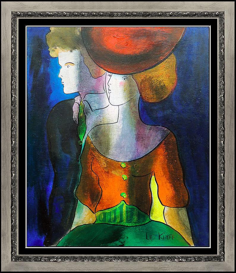 Linda Le Kinff Original Oil Painting on Board, Custom Framed and listed with the Submit Best Offer option

Accepting Offers Now: The item up for sale is an Original Oil PAINTING on Board by Le Kinff of an romantic couple that retails for thousands