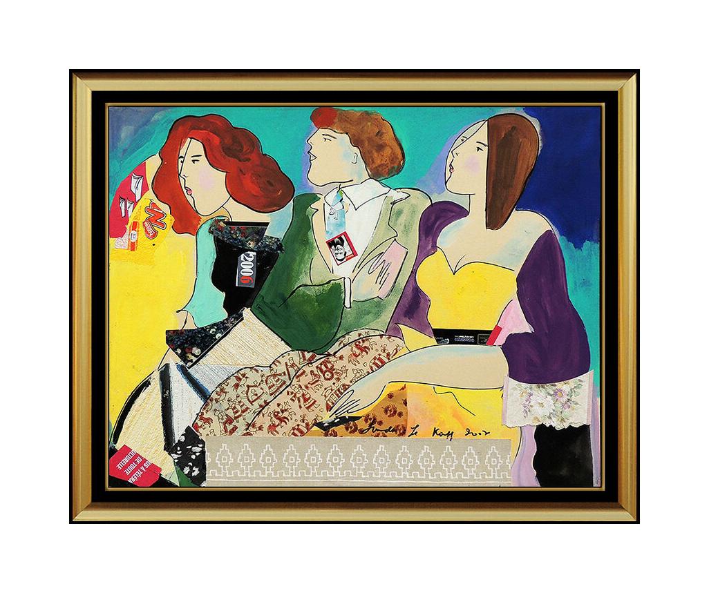 Linda Le Kinff Original Collage and Oil Painting on Board, Custom Framed and listed with the Submit Best Offer option
Accepting Offers Now: The item up for sale is an Original Collage and Oil PAINTING on Board by Le Kinff of an alluring group of