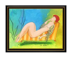 Linda Le Kinff Original Oil Painting On Canvas Signed Nude Female Portrait Art
