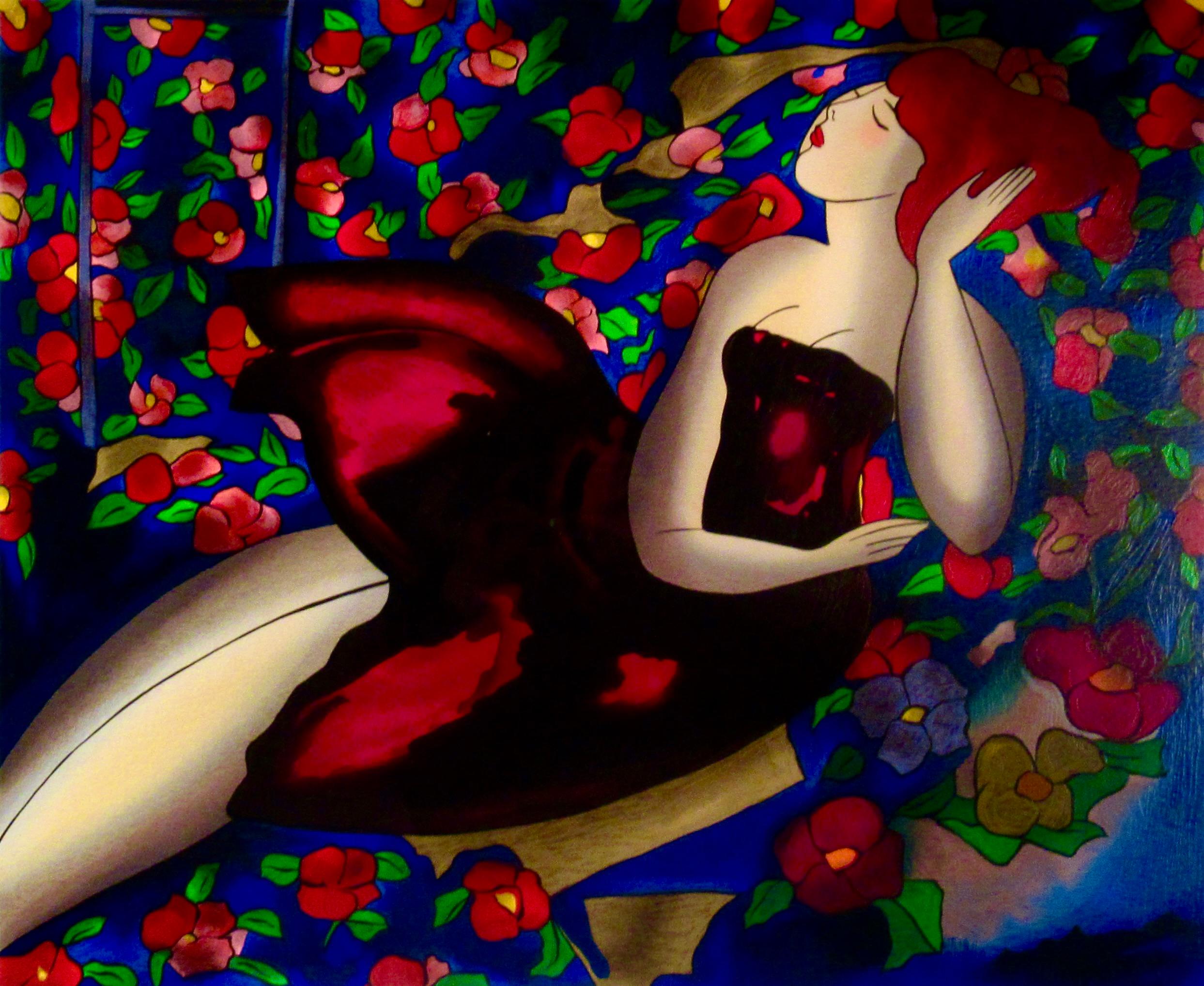 Fleurs, Fleurs, Fleurs - Contemporary Print by Linda Le Kinff