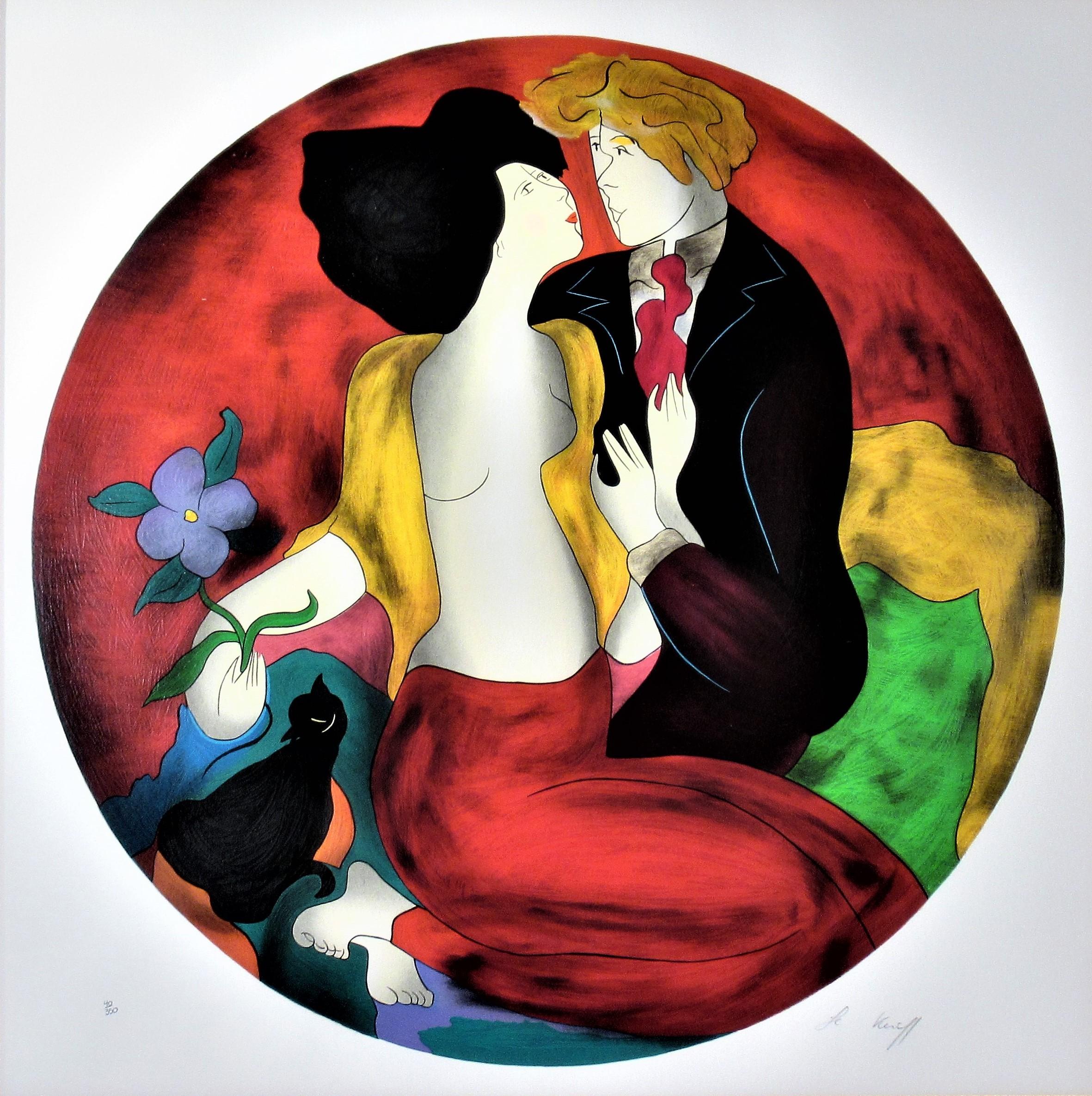 Two Lovers - Print by Linda Le Kinff