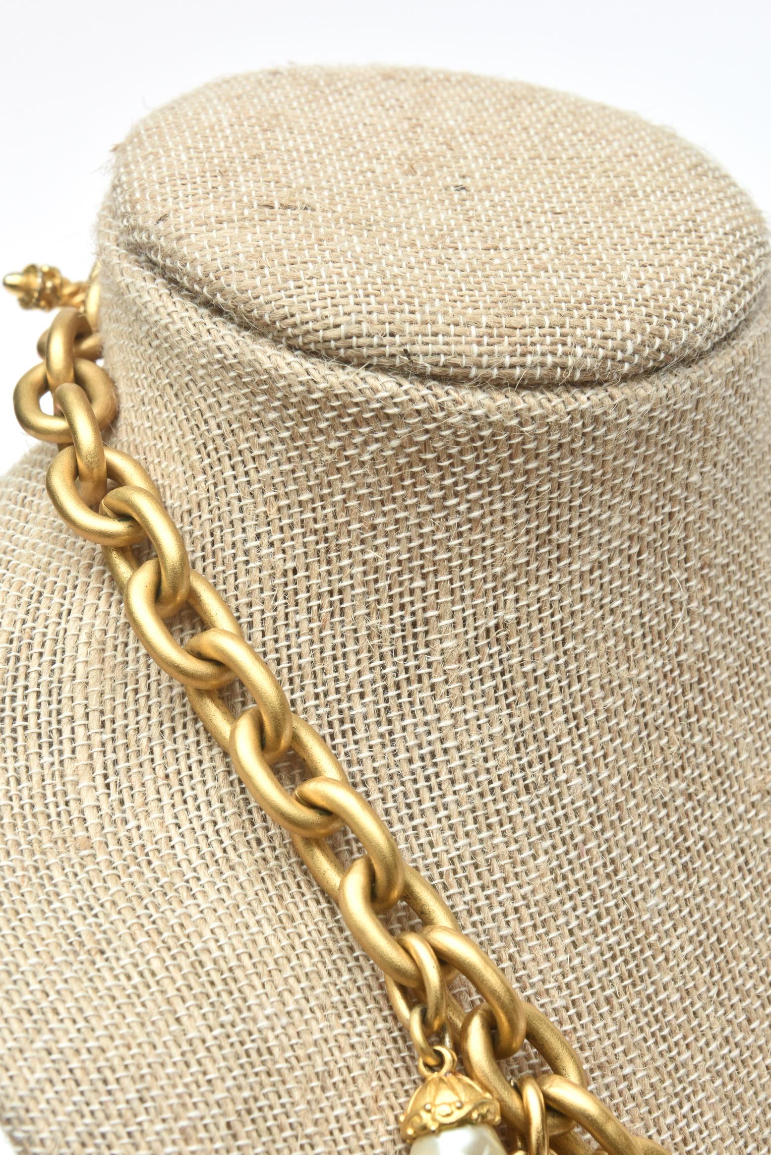  Roman Fab Münzstein und Harz-Gliederkette Halskette, maßgefertigt, signiert Vintage im Angebot 4