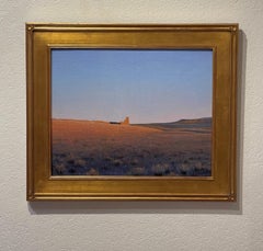 "Near the Old Tracks" (2018) Westliche Landschaft und Sonnenuntergang, Realistisches Ölgemälde