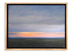 Two Prairie Ponds (landscape, sky, open plains, sunset)