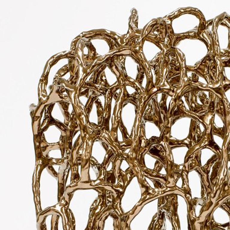 Untitled (Gold Bush 5) - Gray Abstract Sculpture by Linda Lopez